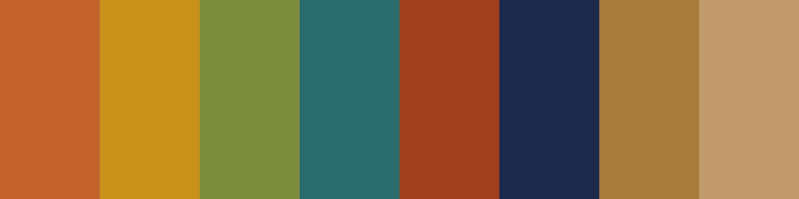 Varna Code ethnic colour palette for Amber skin tone: terracotta, mustard, olive, teal, rust, navy, bronze and camel
